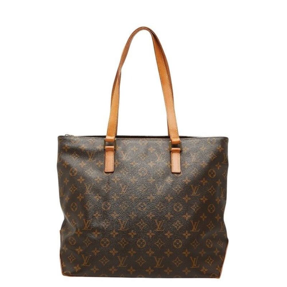 Louis Vuitton Monogram Cabas Mezzo Tote Bag Brown